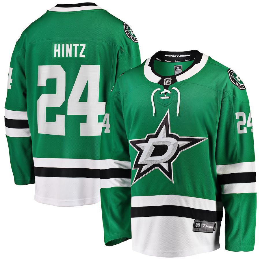 Men Dallas Stars #24 Roope Hintz Fanatics Branded Kelly Green Home Breakaway Player NHL Jersey